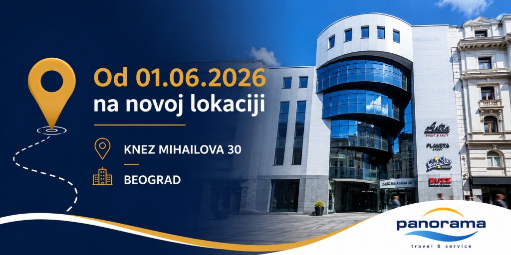 Agencija Panorama - Nova lokacija - Knez Mihailova 30